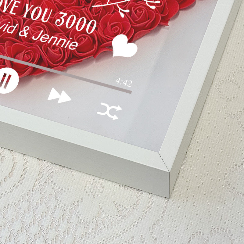 Photo personnalisée I Love You 3000 Boîte à fleurs pour Couple