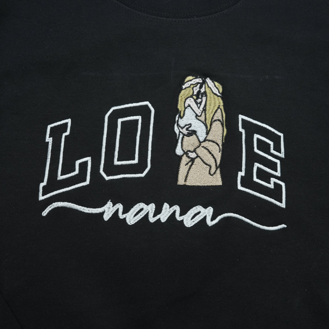 Portrait photo brodé personnalisé pour sweat-shirt d'amour de maman
