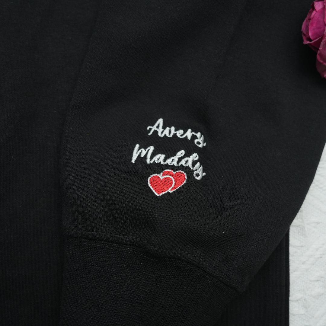 Portrait photo brodé personnalisé pour sweat-shirt d'amour de maman