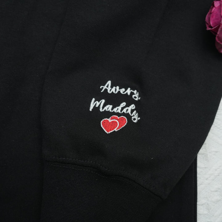 Portrait photo brodé personnalisé pour sweat-shirt d'amour de maman