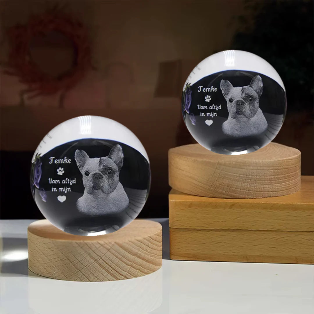 Boule de cristal photo 3D personnalisée, cadeau pour votre amour