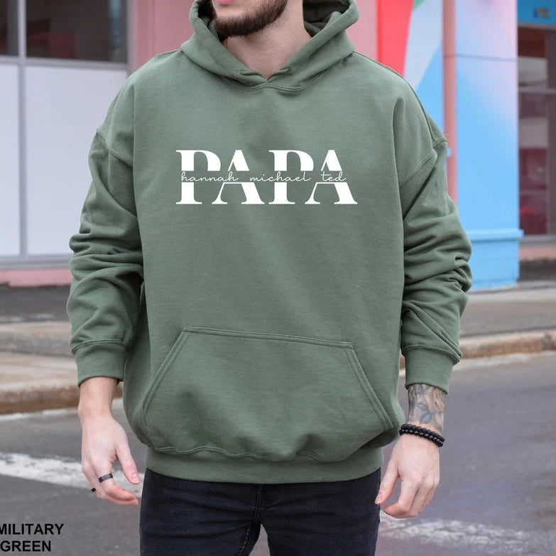 Sweat-shirt imprimé père et fils personnalisé, cadeau pour grand-père
