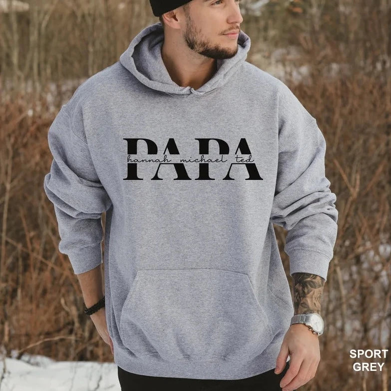 Sweat-shirt imprimé père et fils personnalisé, cadeau pour grand-père