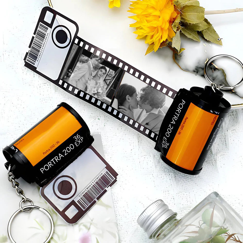 Porte-clés de film d'appareil photo rétro
