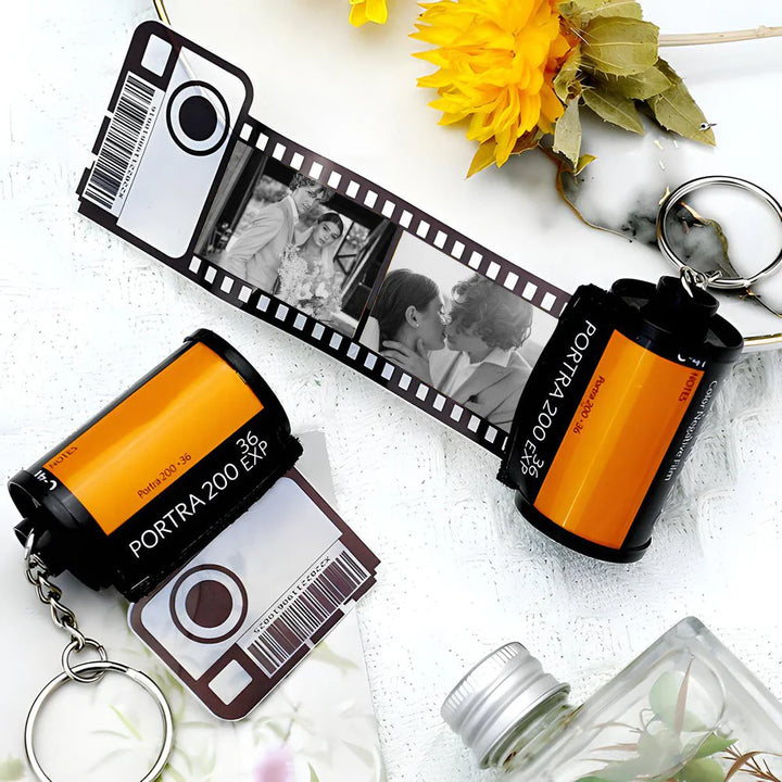 Porte-clés de film d'appareil photo rétro