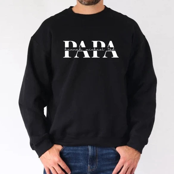 Sweat-shirt imprimé père et fils personnalisé, cadeau pour grand-père