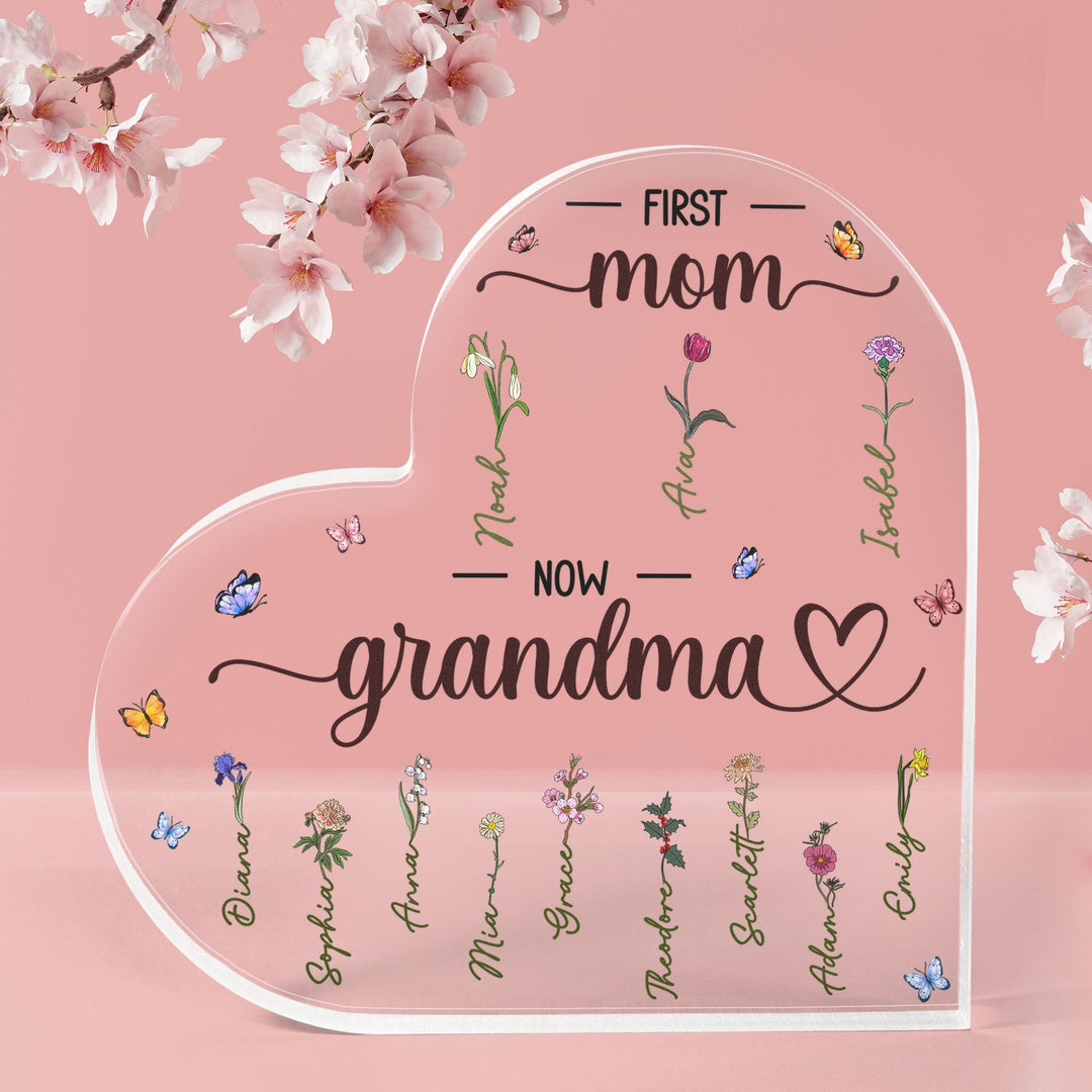 De Maman à Mamie - Plaque Acrylique Personnalisée