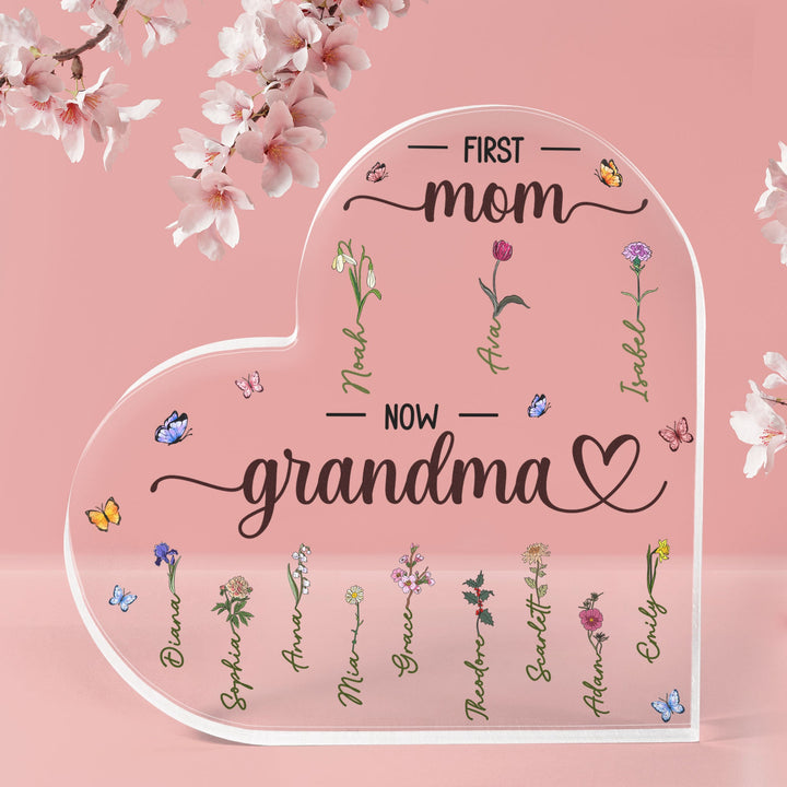De Maman à Mamie - Plaque Acrylique Personnalisée