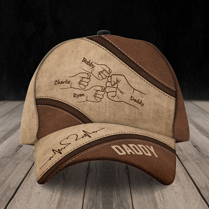 Casquette classique personnalisée Outline Fist Bump Daddy Grandpa