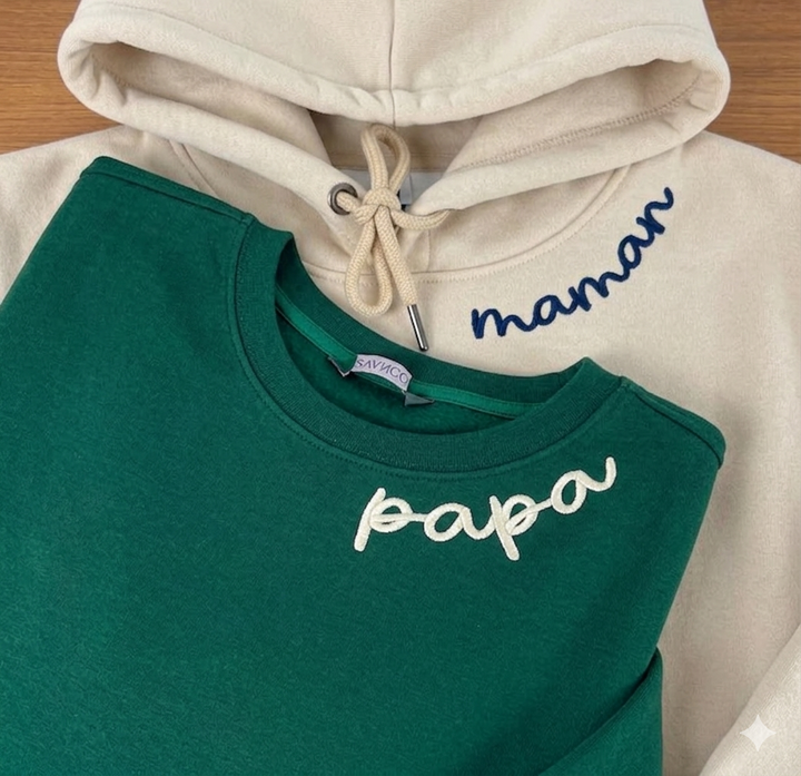 MAMAN Tshirt/Sweatshirt Brodé - Cadeau Parfait pour la Fête des Mères
