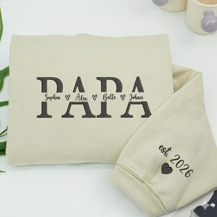 Sweat-shirt brodé pour maman avec le prénom de l'enfant