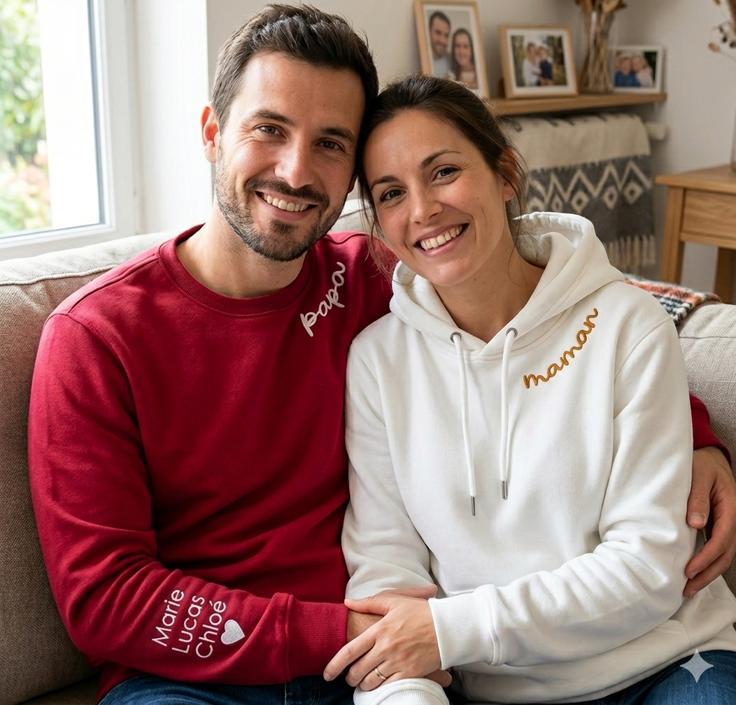 MAMAN/MAMIE Sweatshirt / T-shirt Brodé - Cadeau Parfait pour la Fête des Mères