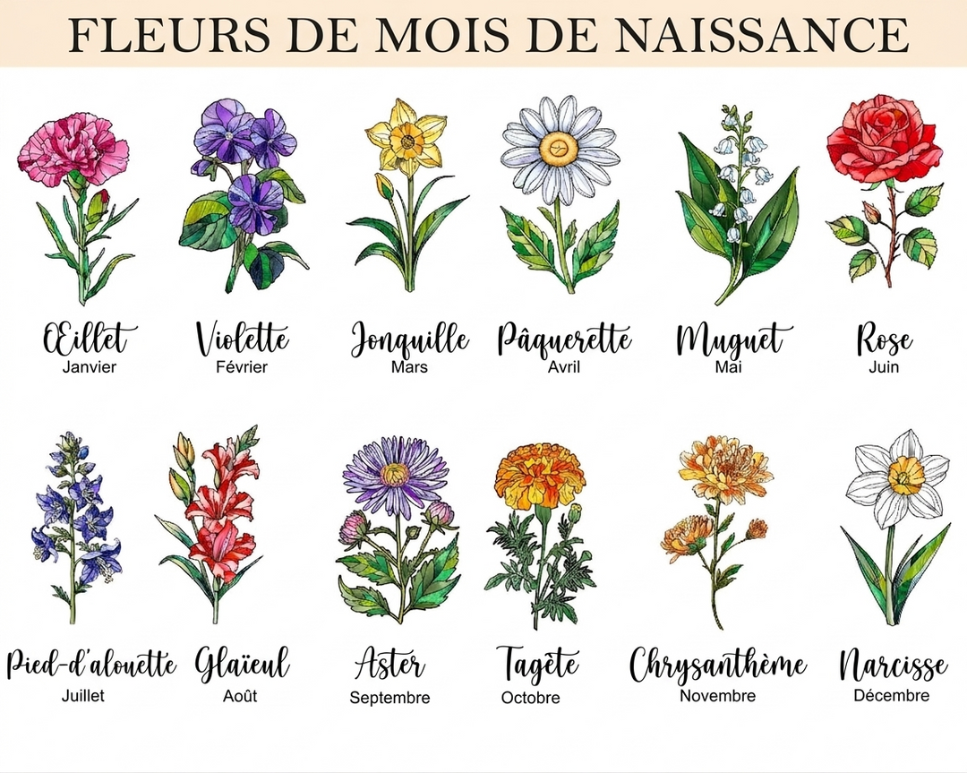 Fleur de naissance personnalisée en acrylique 3D avec lumière LED et prénoms des enfants pour maman