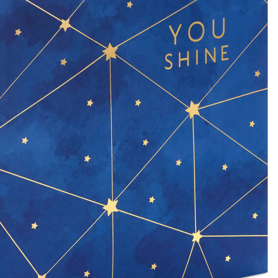 Sac cadeau Étoiles dorées sur bleu marine You Shine