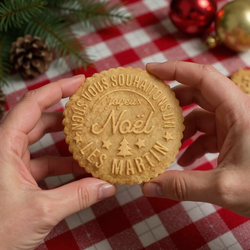 Tampon à biscuits acrylique de Noël personnalisé