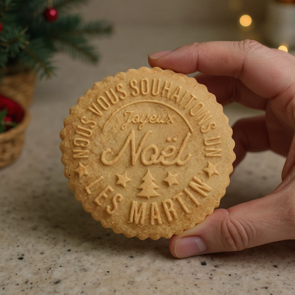 Tampon à biscuits acrylique de Noël personnalisé