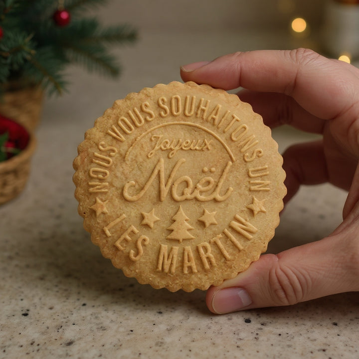Tampon à biscuits acrylique de Noël personnalisé