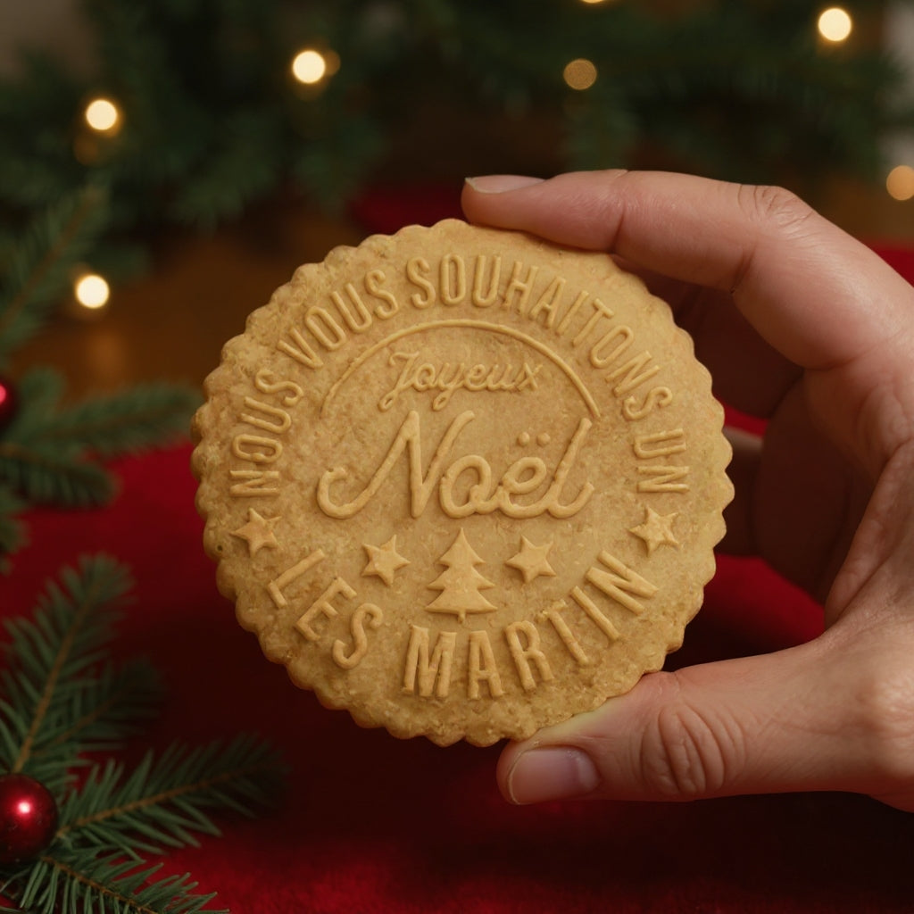 Tampon à biscuits acrylique de Noël personnalisé