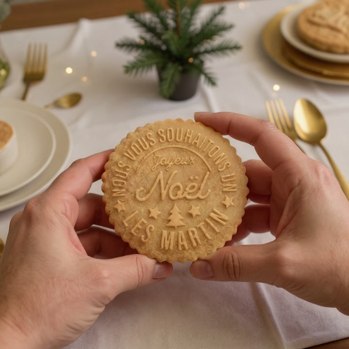 Tampon à biscuits acrylique de Noël personnalisé