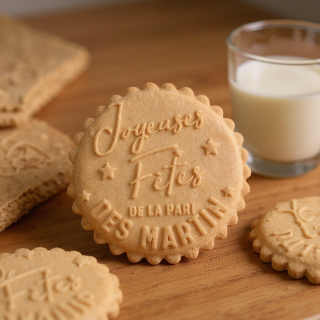 Tampon à biscuits acrylique de Noël personnalisé