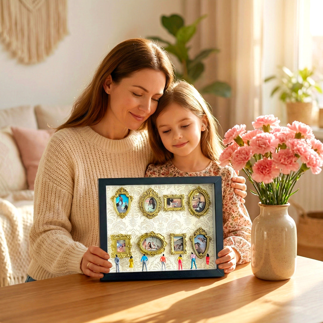 Cadre photo style musée - Cadeaux spéciaux pour maman/papa