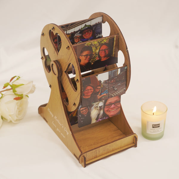 Cadeau photo de grande roue en bois, parfait pour la famille, les couples ou les cadeaux de vacances