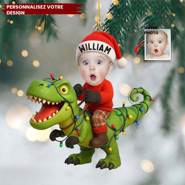 Photo d'enfant personnalisée avec décoration dinosaure, cadeau amusant pour enfant