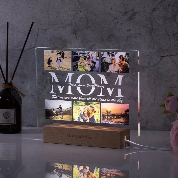 Veilleuse photo personnalisée – Cadeau idéal pour maman