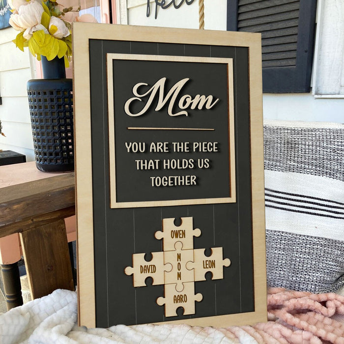 Maman Puzzle Signe Cadeau personnalisé pour la mère