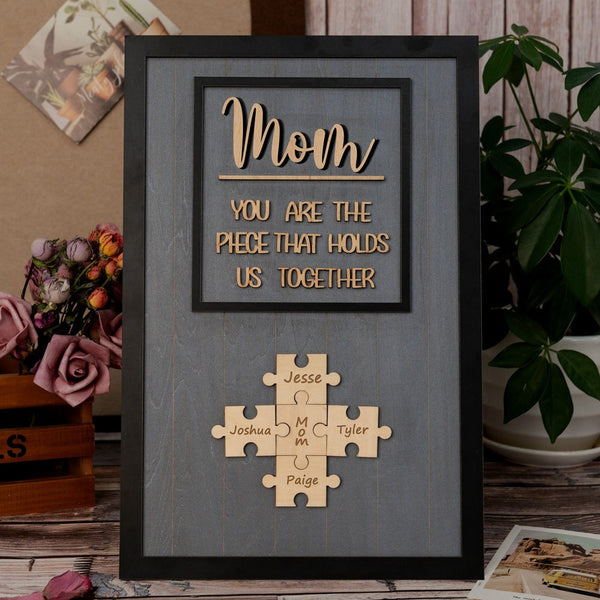 Panneau de puzzle pour maman, cadeau personnalisé pour la fête des mères