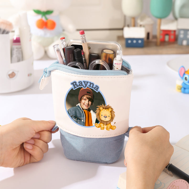 Trousse Personnalisée avec Photo et Prénom, Motif Animal au choix | Cadeaux Rentrée Scolaire