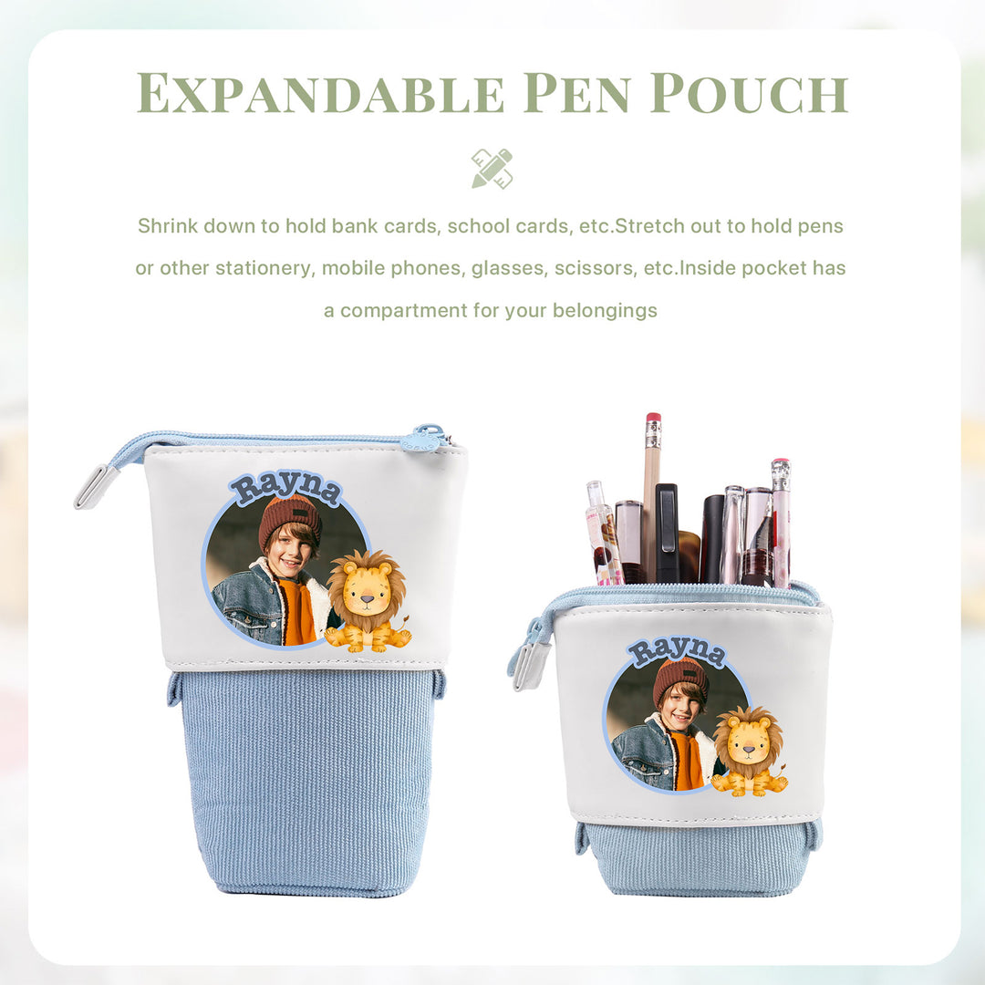 Trousse Personnalisée avec Photo et Prénom, Motif Animal au choix | Cadeaux Rentrée Scolaire