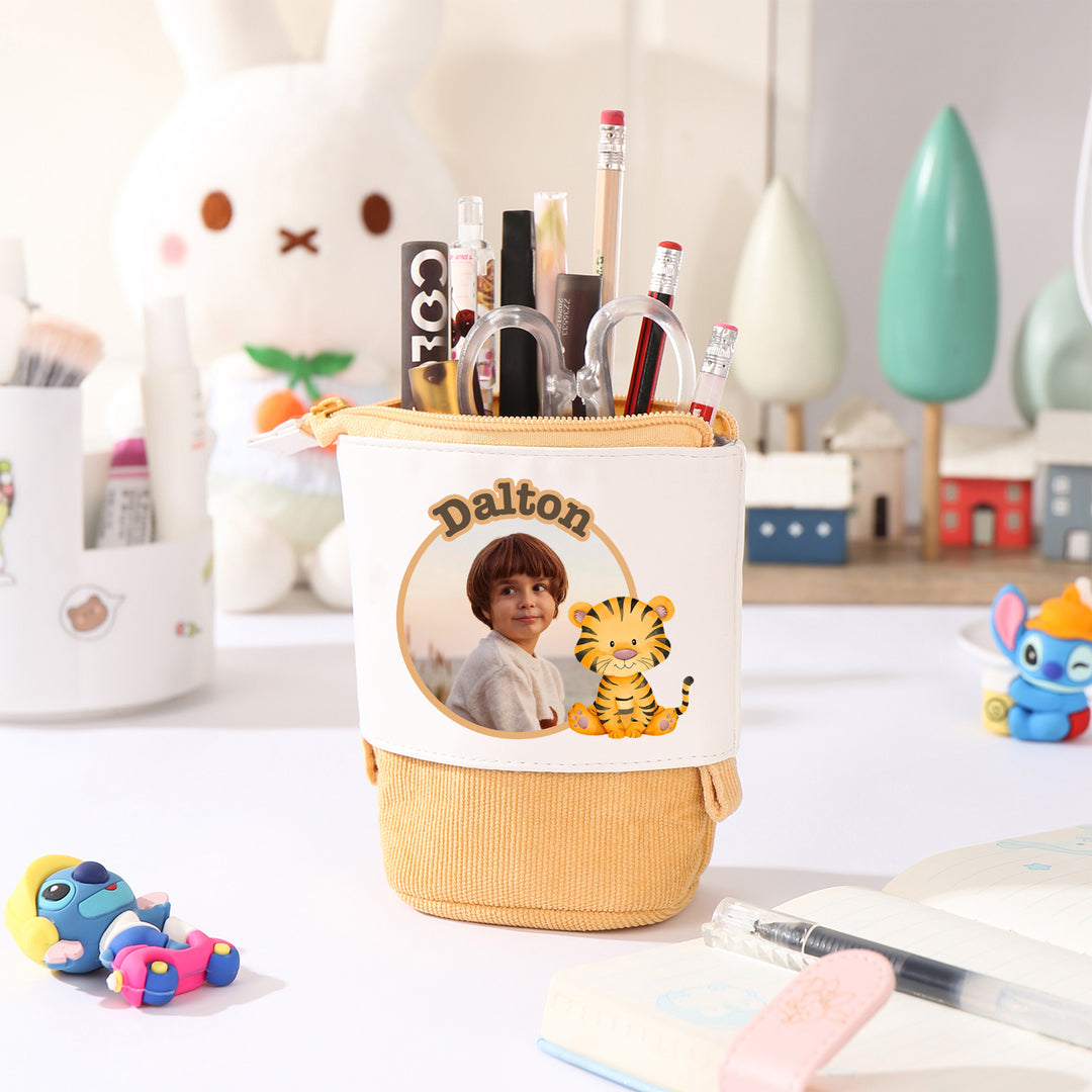 Trousse Personnalisée avec Photo et Prénom, Motif Animal au choix | Cadeaux Rentrée Scolaire