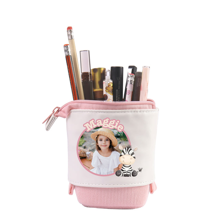 Trousse Personnalisée avec Photo et Prénom, Motif Animal au choix | Cadeaux Rentrée Scolaire