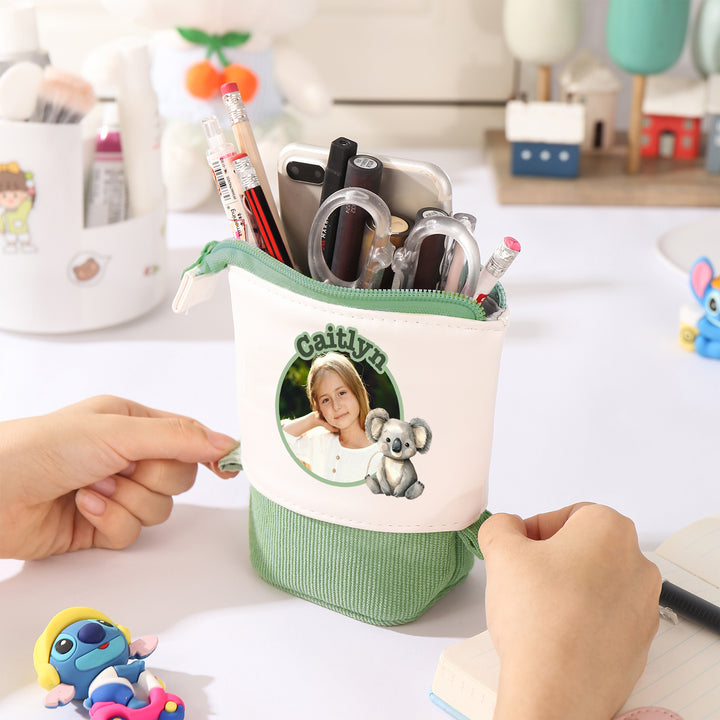 Trousse Personnalisée avec Photo et Prénom, Motif Animal au choix | Cadeaux Rentrée Scolaire