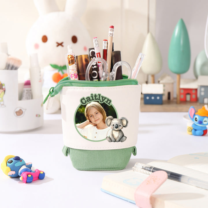 Trousse Personnalisée avec Photo et Prénom, Motif Animal au choix | Cadeaux Rentrée Scolaire