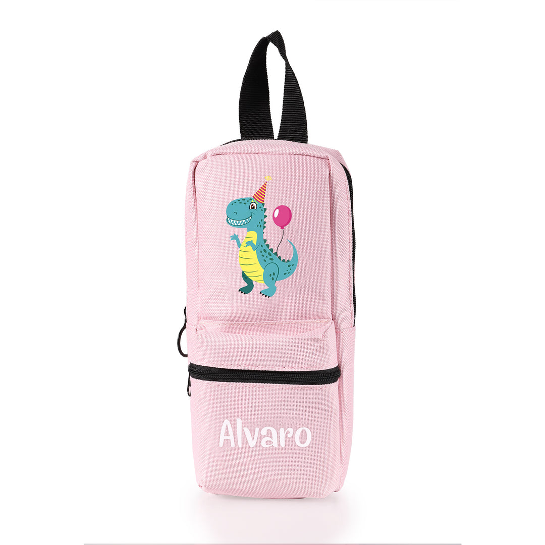 Trousse Personnalisable avec 1 Nom et Motif au Choix – Cadeau rentrée scolaire pour Enfants, 4 Couleurs