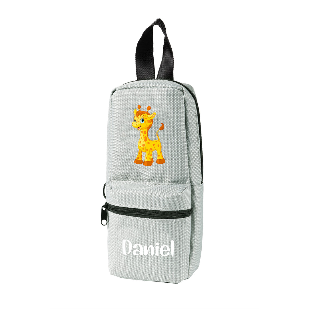 Trousse Personnalisable avec 1 Nom et Motif au Choix – Cadeau rentrée scolaire pour Enfants, 4 Couleurs