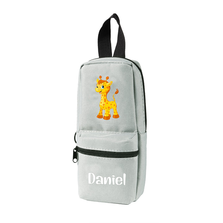 Trousse Personnalisable avec 1 Nom et Motif au Choix – Cadeau rentrée scolaire pour Enfants, 4 Couleurs