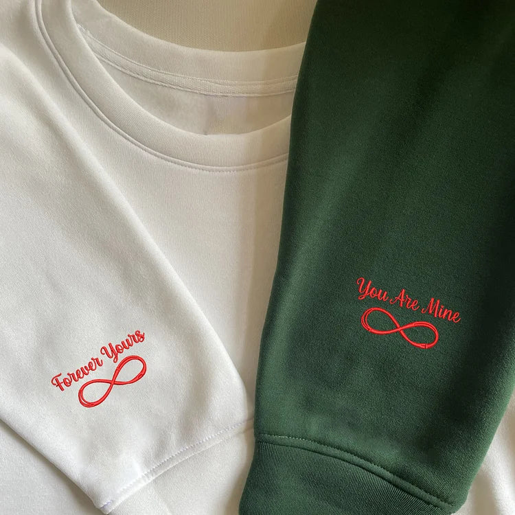 Pièces de puzzle personnalisées, sweat-shirts pour couple avec chiffres romains brodés
