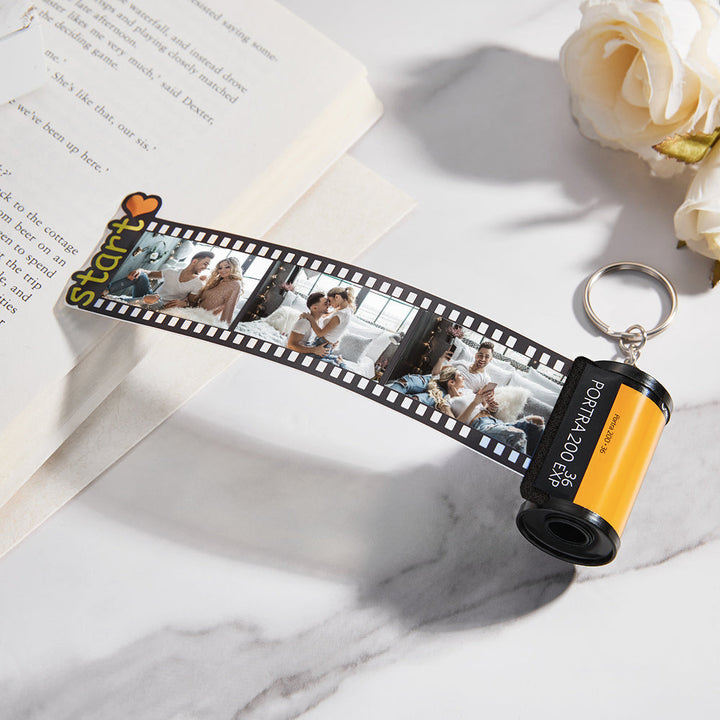 Cadeau commémoratif personnalisé de porte-clés de rouleau de film photo