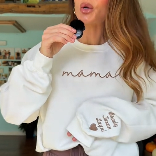 Sweatshirt Brodé pour maman- Cadeau Parfait pour la Fête des Mères