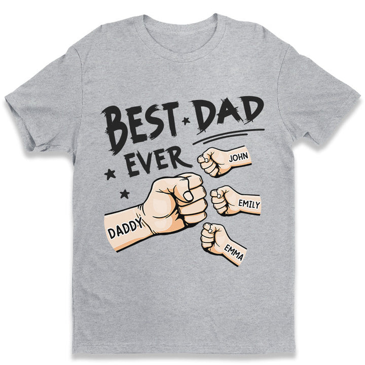 Le meilleur papa de tous les temps - T-shirt personnalisé familial