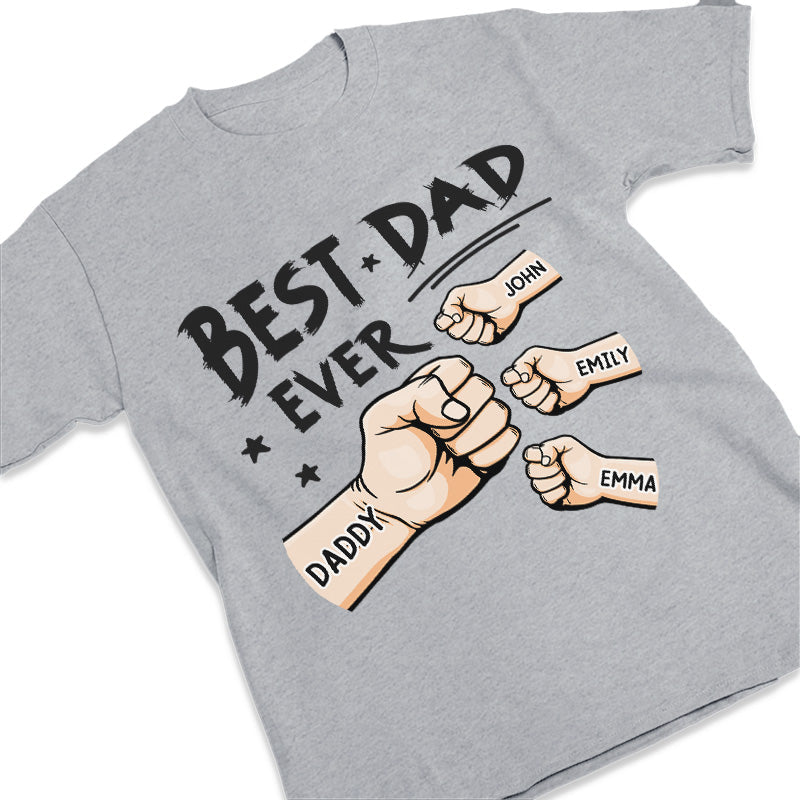 Le meilleur papa de tous les temps - T-shirt personnalisé familial