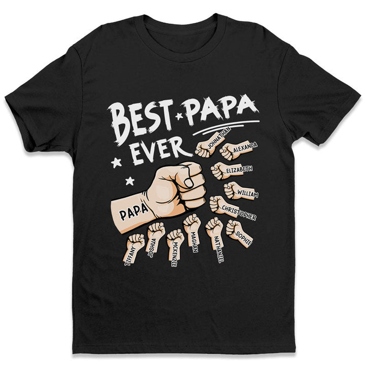 Le meilleur papa de tous les temps - T-shirt personnalisé familial