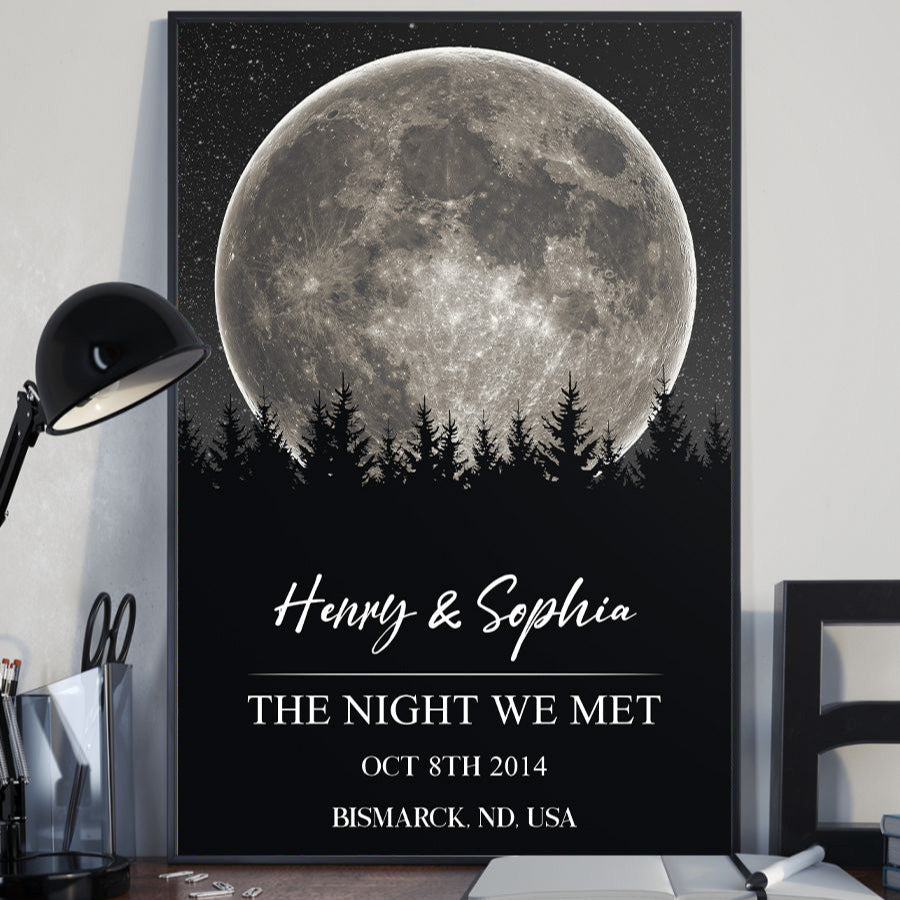 La nuit où nous nous sommes rencontrés Phase de lune personnalisée