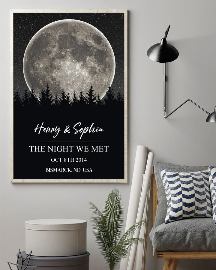 La nuit où nous nous sommes rencontrés Phase de lune personnalisée