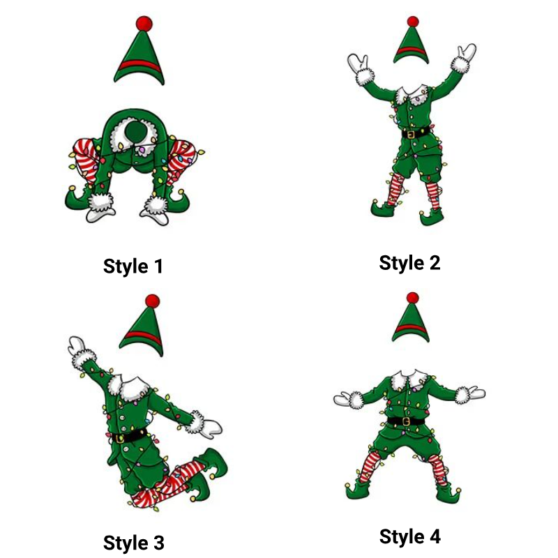 Famille d'elfes drôles - Ornement photo personnalisé en acrylique