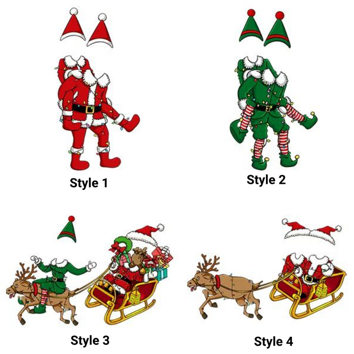 Couple d'elfes rigolos - Ornement photo personnalisé en acrylique