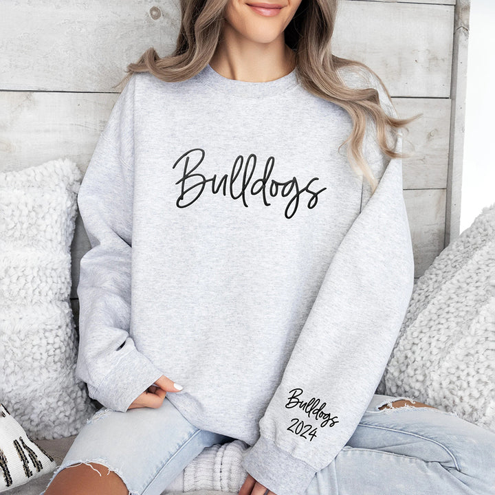 Sweat-shirt personnalisé avec nom d'équipe imprimé en 3D PUFF
